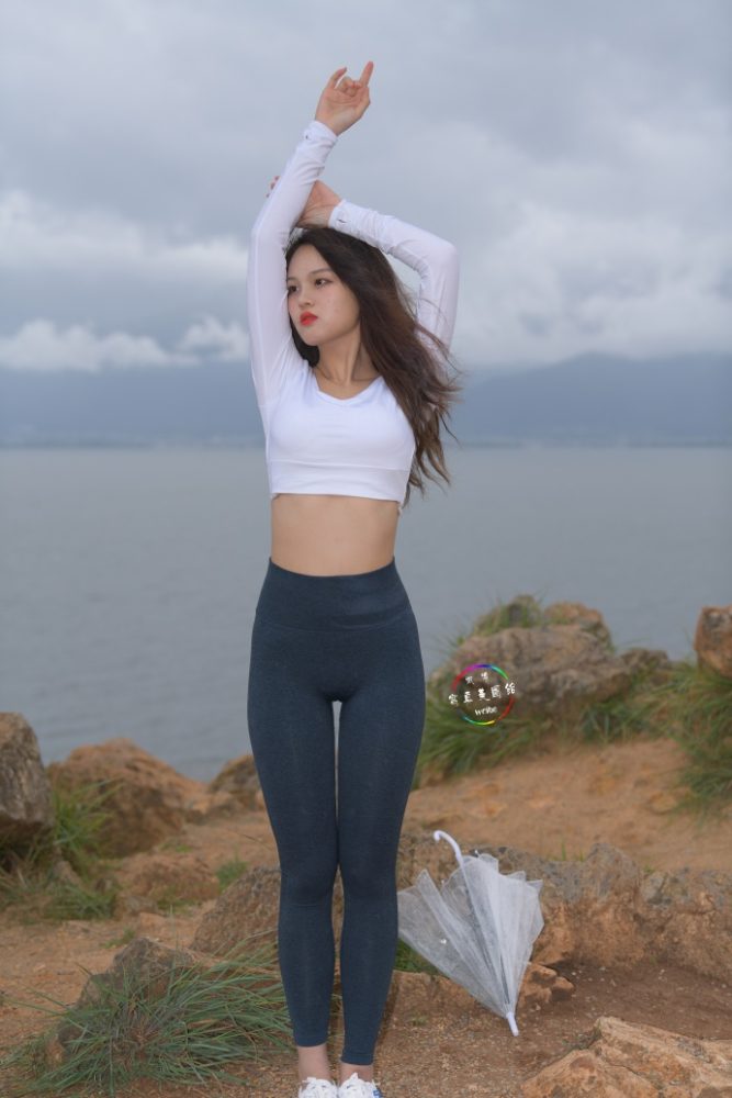 深蓝色瑜伽裤甜美女孩 J1320 514P2V-17.5GB-灰麻雀