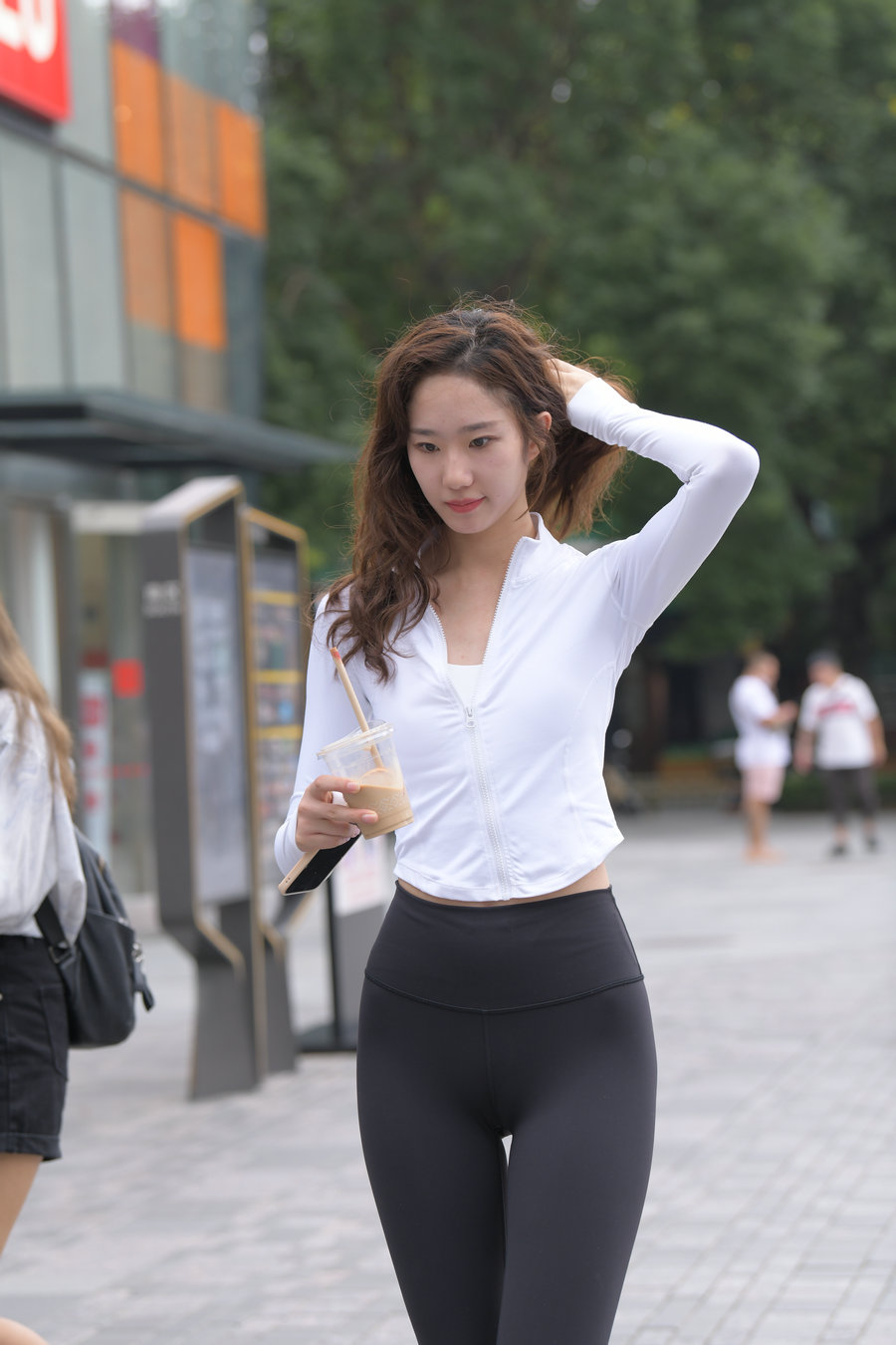 图片[3]-像刘亦菲的黑色瑜伽裤女孩J2237 340P1V-14.8GB-灰麻雀