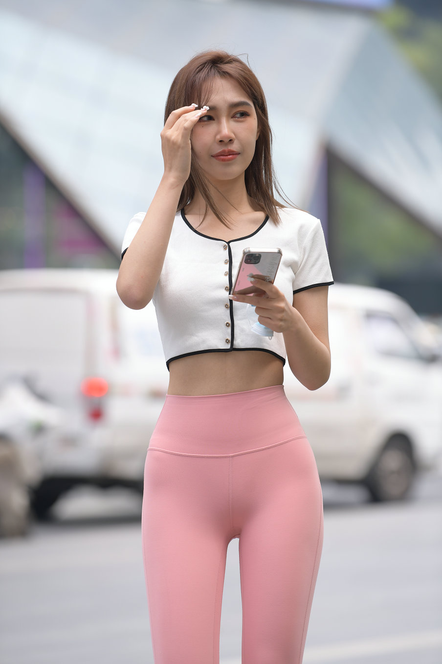 图片[2]-街拍粉色瑜伽裤女孩J2900 645P1V-20.7GB-灰麻雀