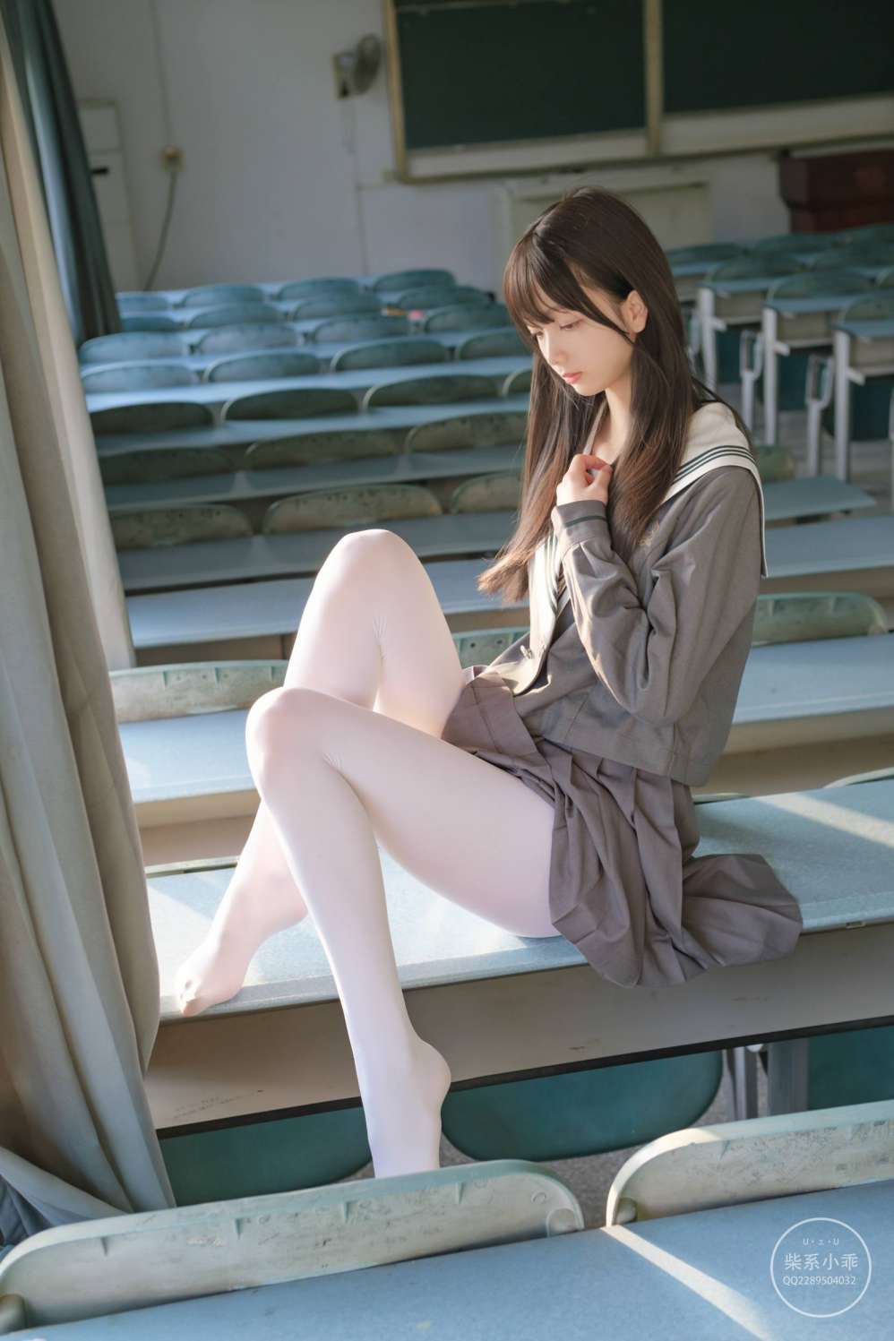 图片[5]-白丝清纯少女真的太可爱了【60P】20001-灰麻雀