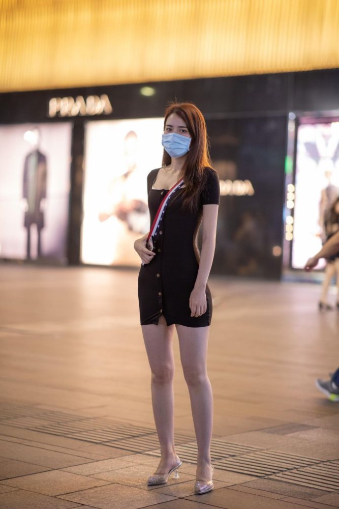 逛商场的黑色包臀裙美丽女孩【385P】00050-灰麻雀