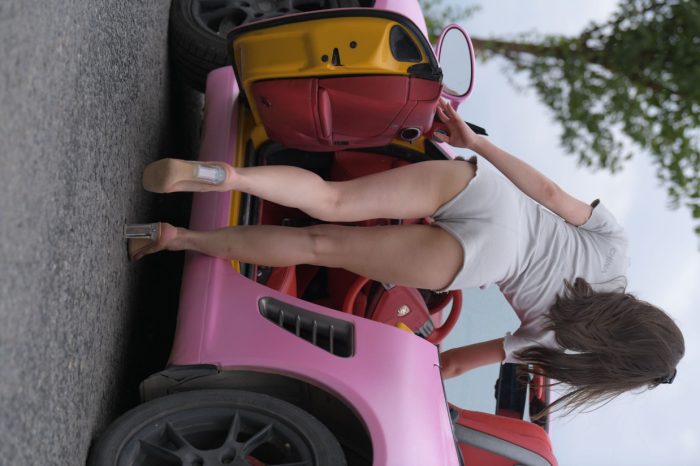 在海边开跑车的连衣短裤女孩【390P】00030-灰麻雀