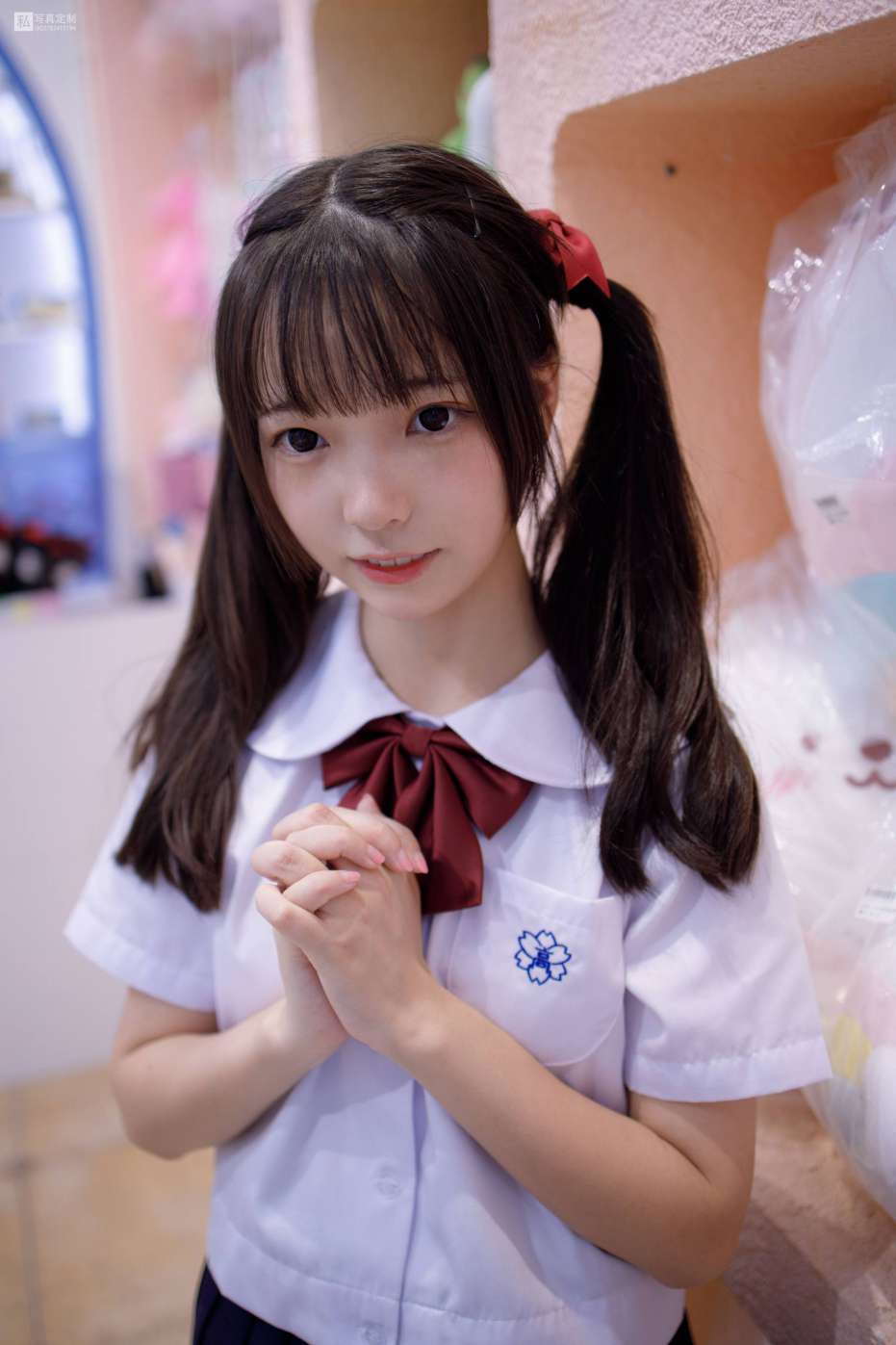 图片[4]-眼神好清澈的双马尾白丝女孩【75P】20019-灰麻雀