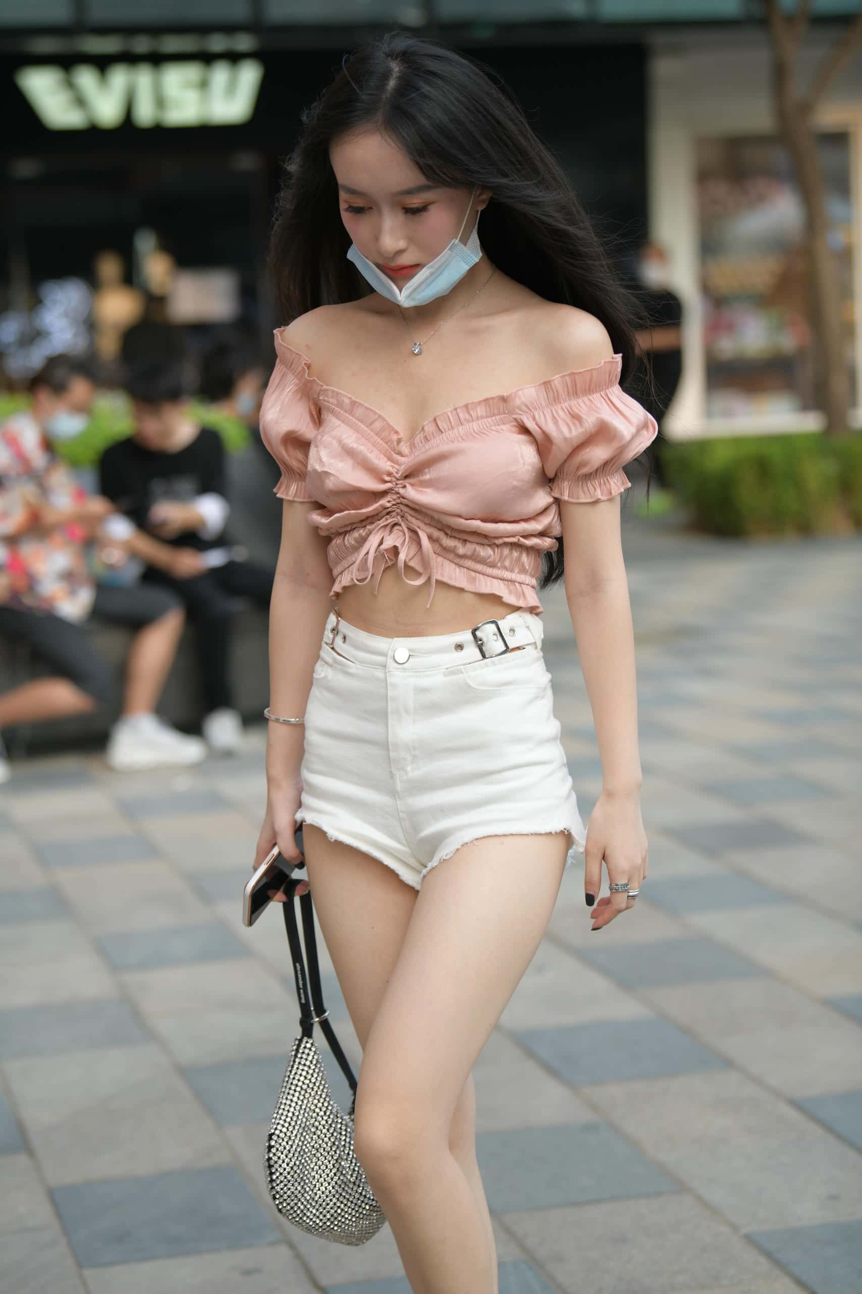 图片[1]-清纯动人粉白搭配【100P】J7926-灰麻雀