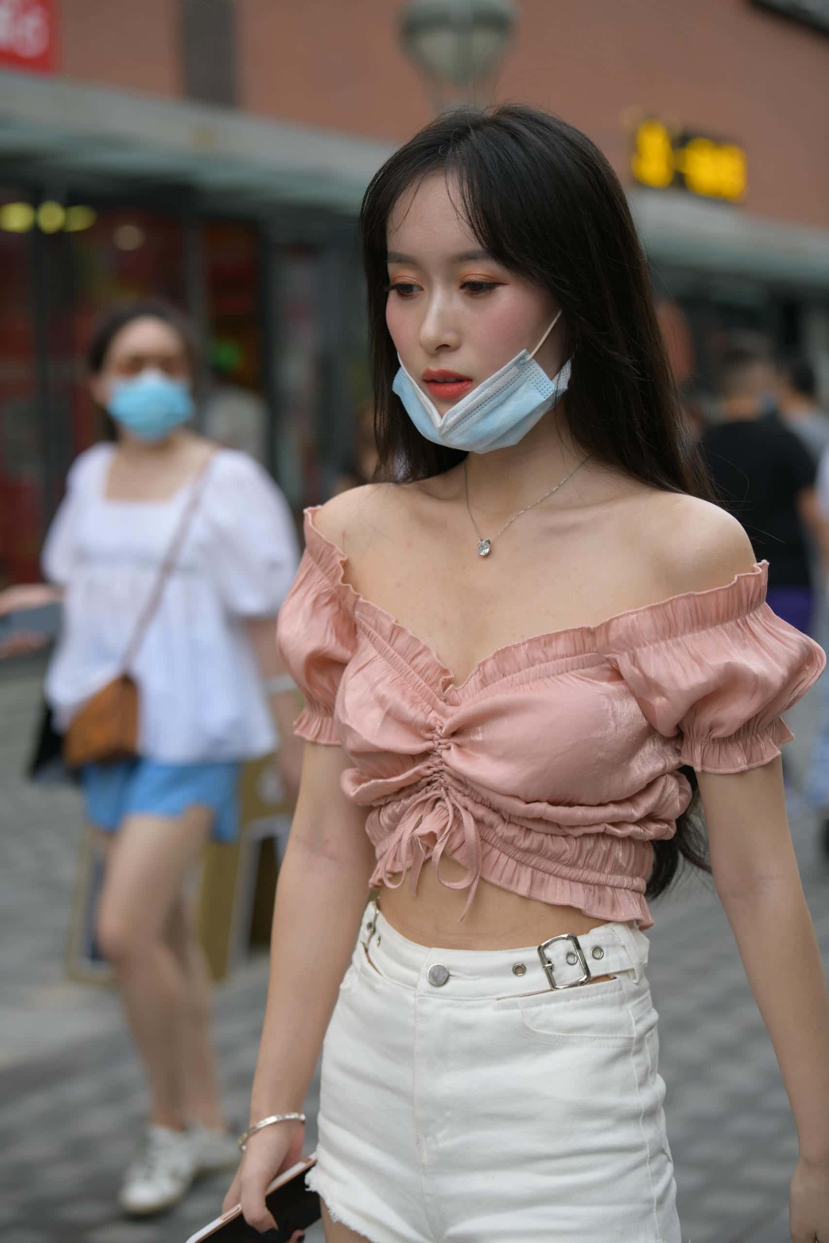 图片[4]-清纯动人粉白搭配【100P】J7926-灰麻雀