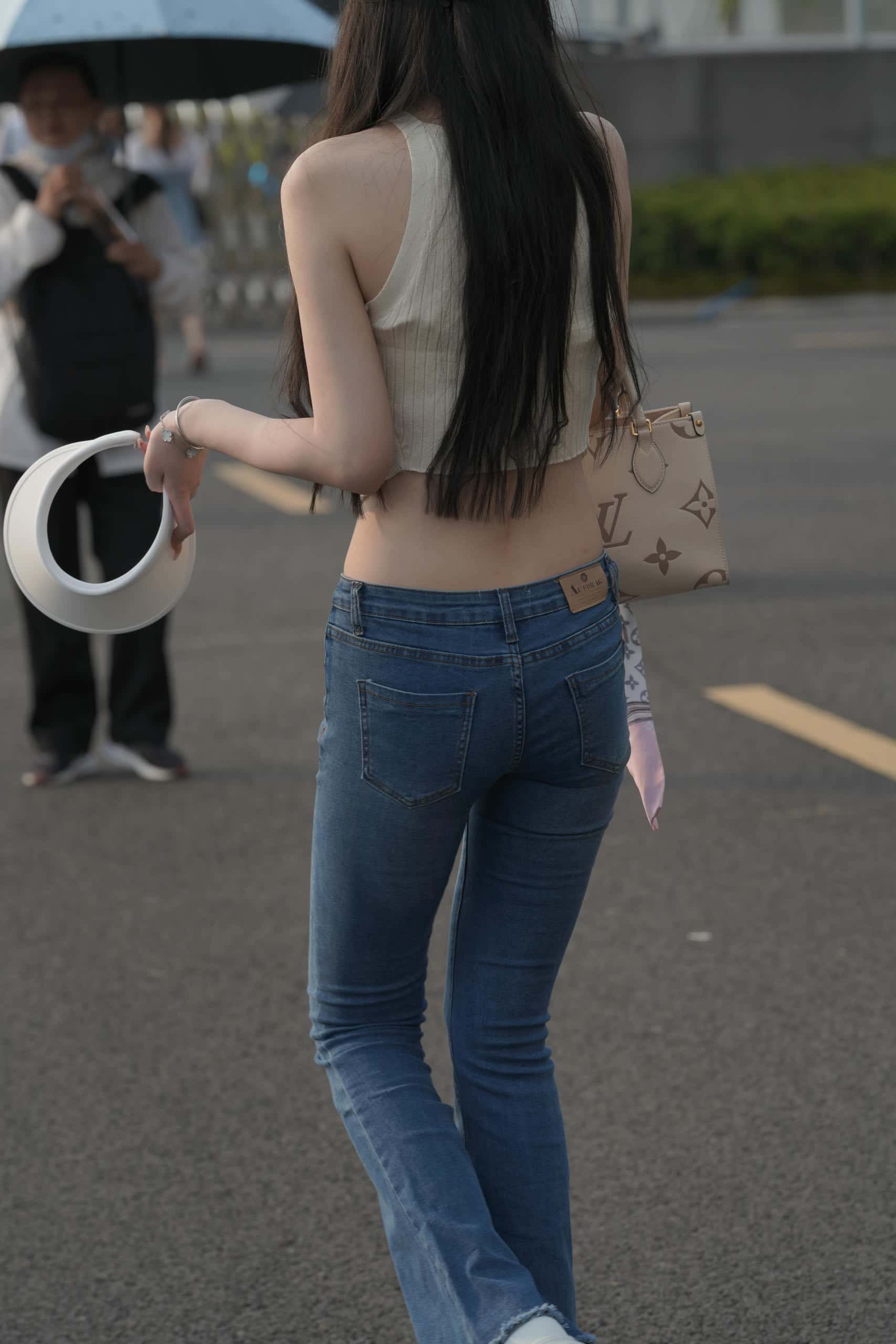 图片[4]-清纯喇叭牛仔裤女孩 【79P】J3591-灰麻雀