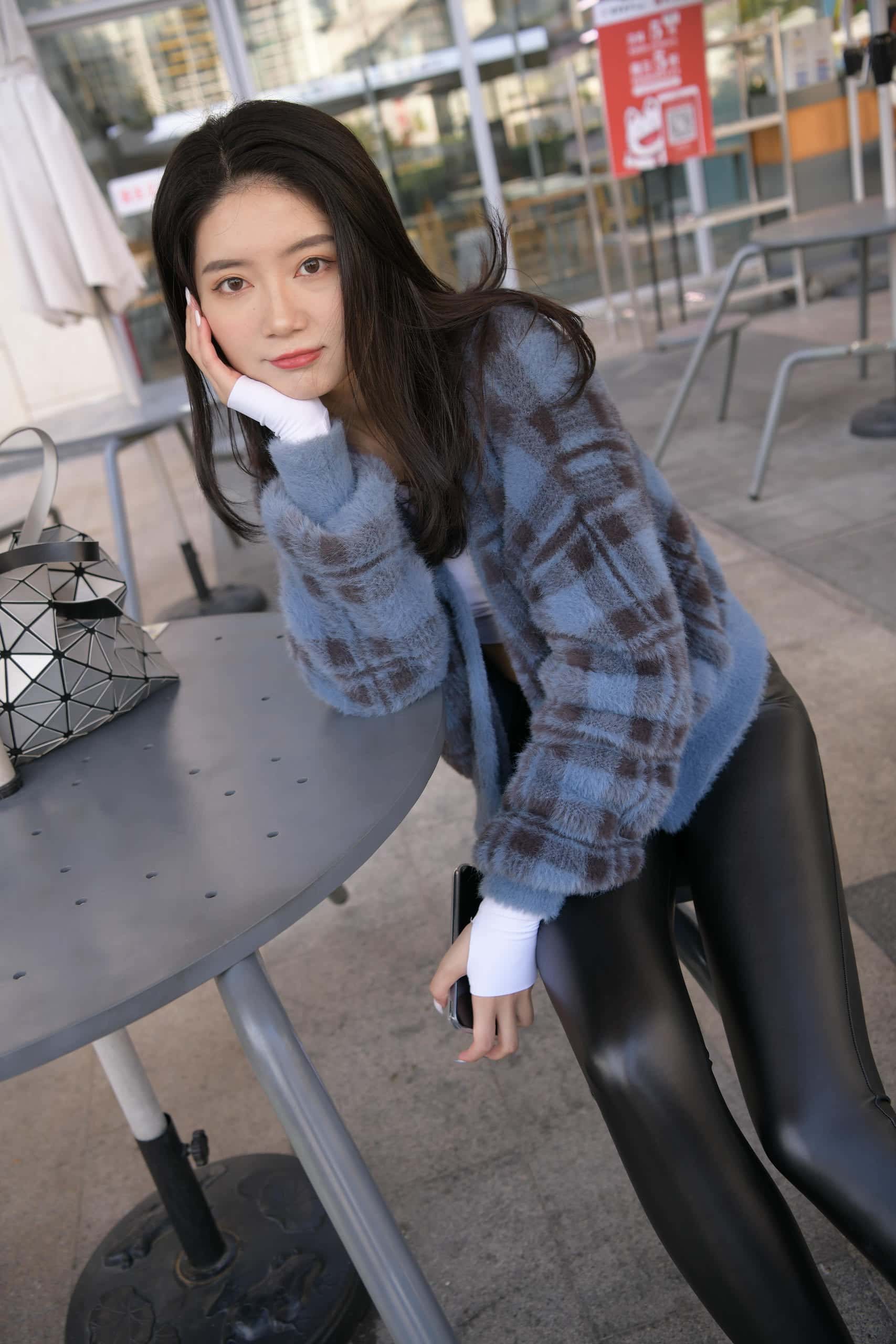 图片[1]-秋日皮裤【415P】J4784-灰麻雀