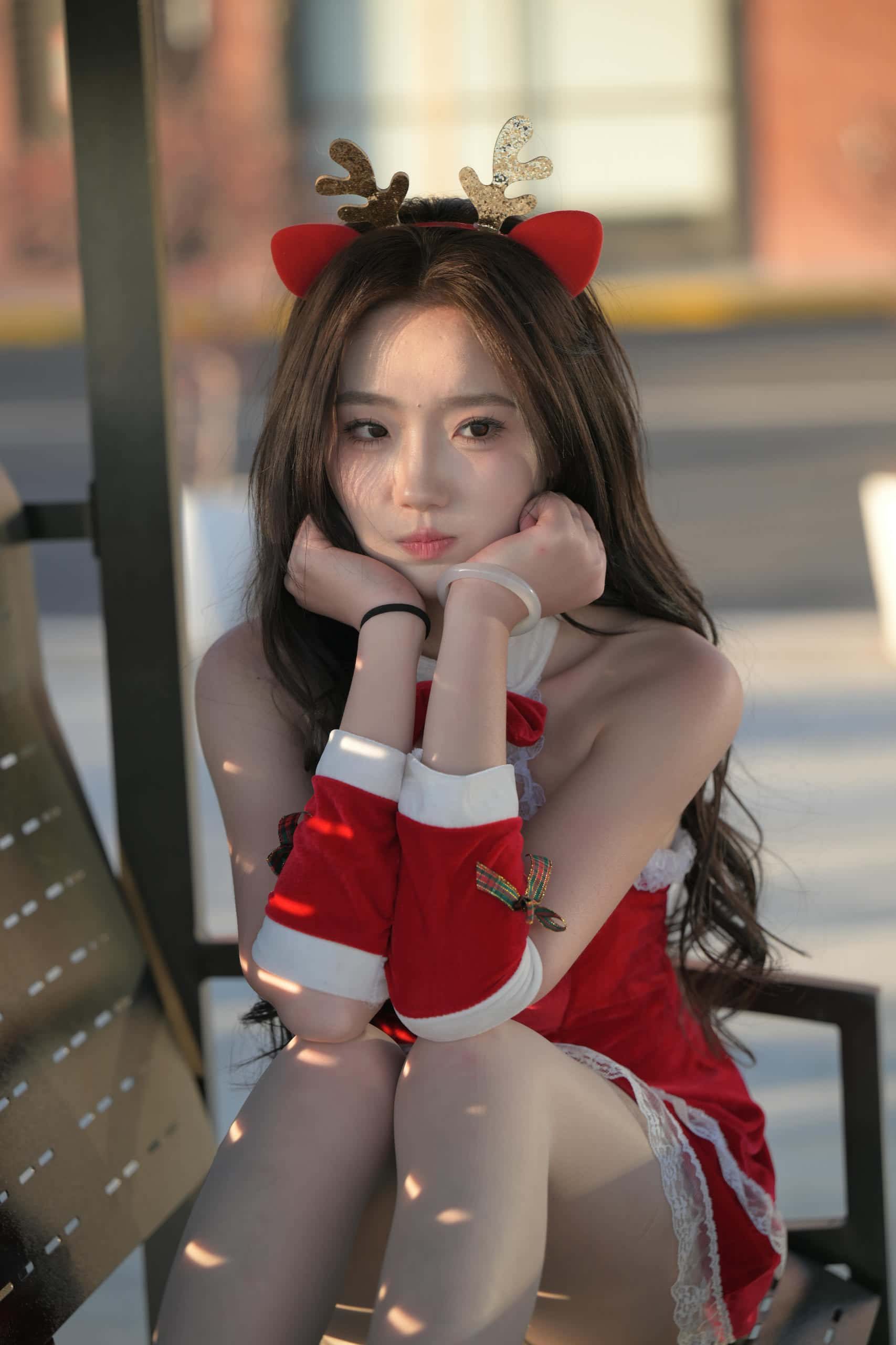 图片[3]-圣诞美眉【1096P】J8264-灰麻雀