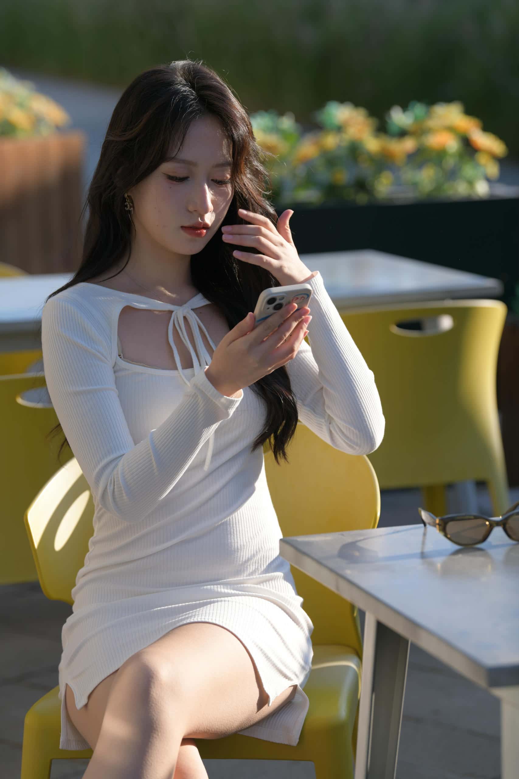 图片[4]-好仙的白裙姑娘【637P】J8290-灰麻雀